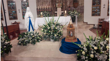 Las reliquias de Santa Bernardette  Soubirous, visitan el Monasterio de Sant Domènec, en Sant Cugat del Vallés (Barcelona)