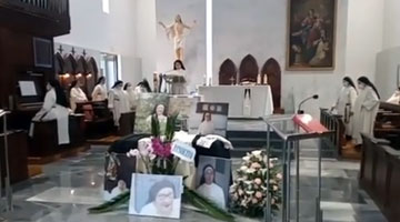 Misa funeral de las monjas del monasterio de santa Catalina de Siena, en Paterna, que fallecieron por Covid- 19 .