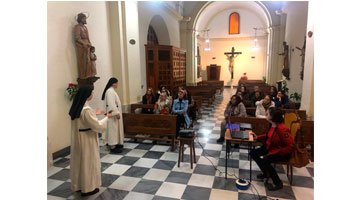 Profesores en el Monasterio de Orihuela