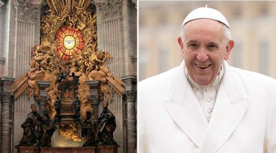 La Cátedra de San Pedro con el Papa Francisco